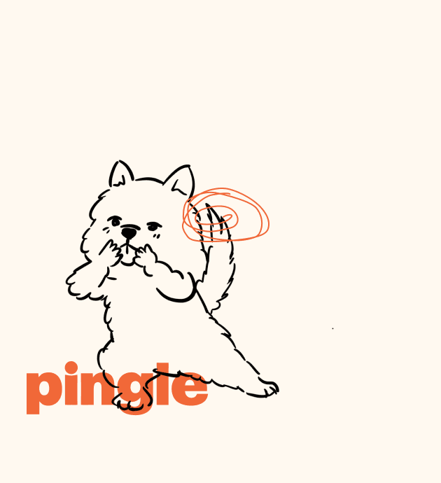 pingle dog illustration